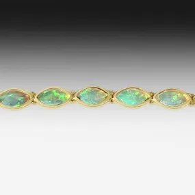 14K Yellow Gold Opal Bracelet