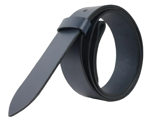 1.5" Wide Blue Leather Belt Strap Replacement with Chicago Screws