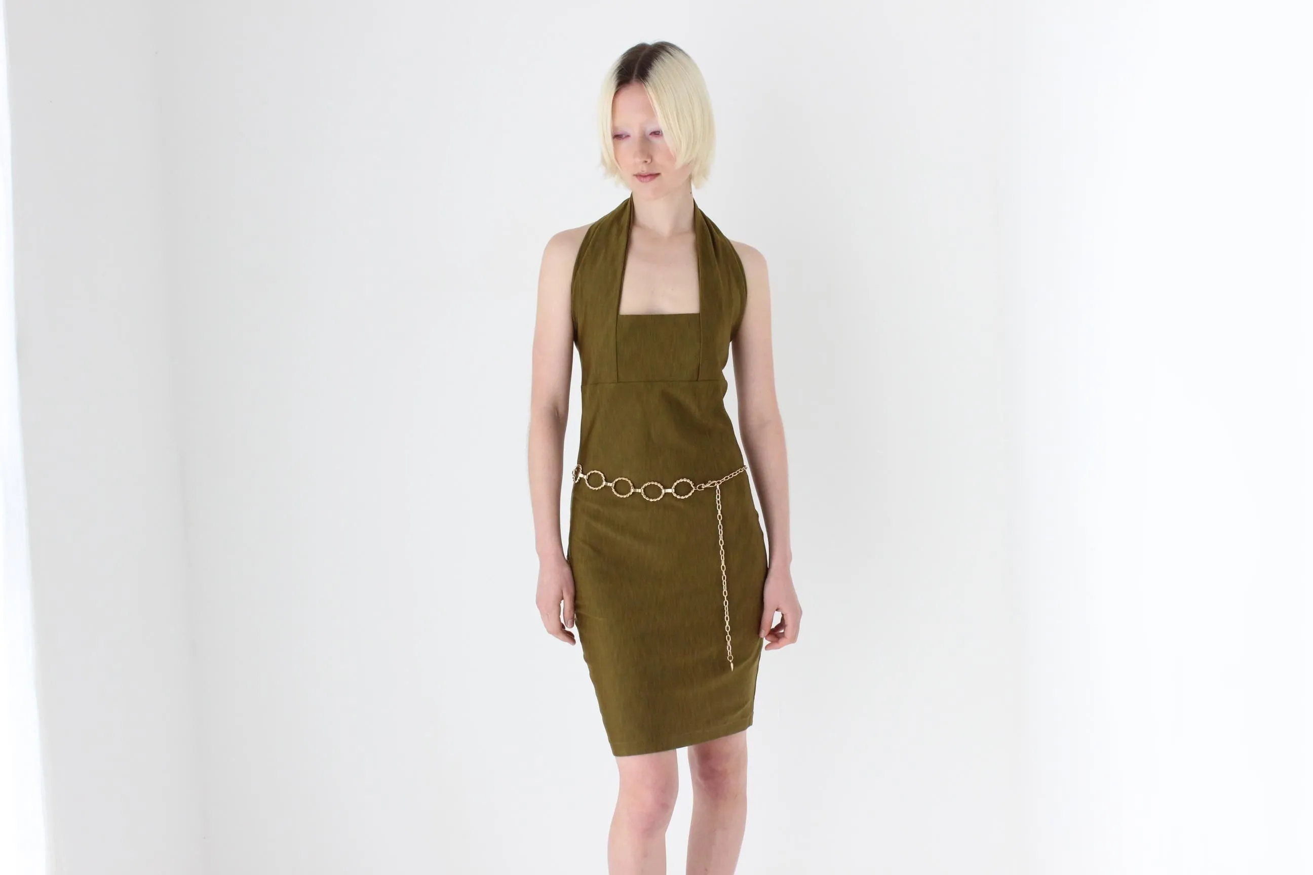 80s Disco Gold Metal Chain Link Belt