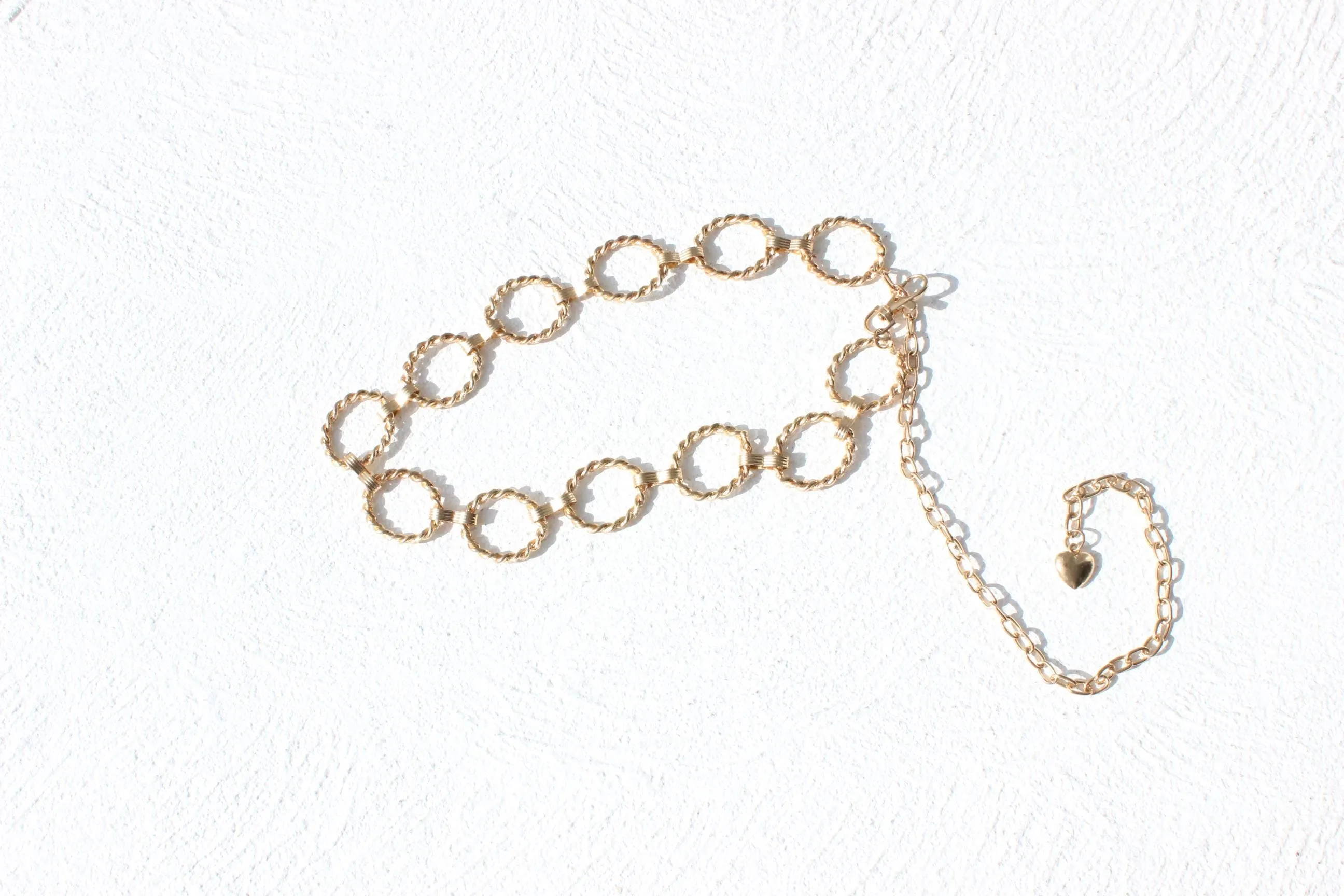 80s Disco Gold Metal Chain Link Belt