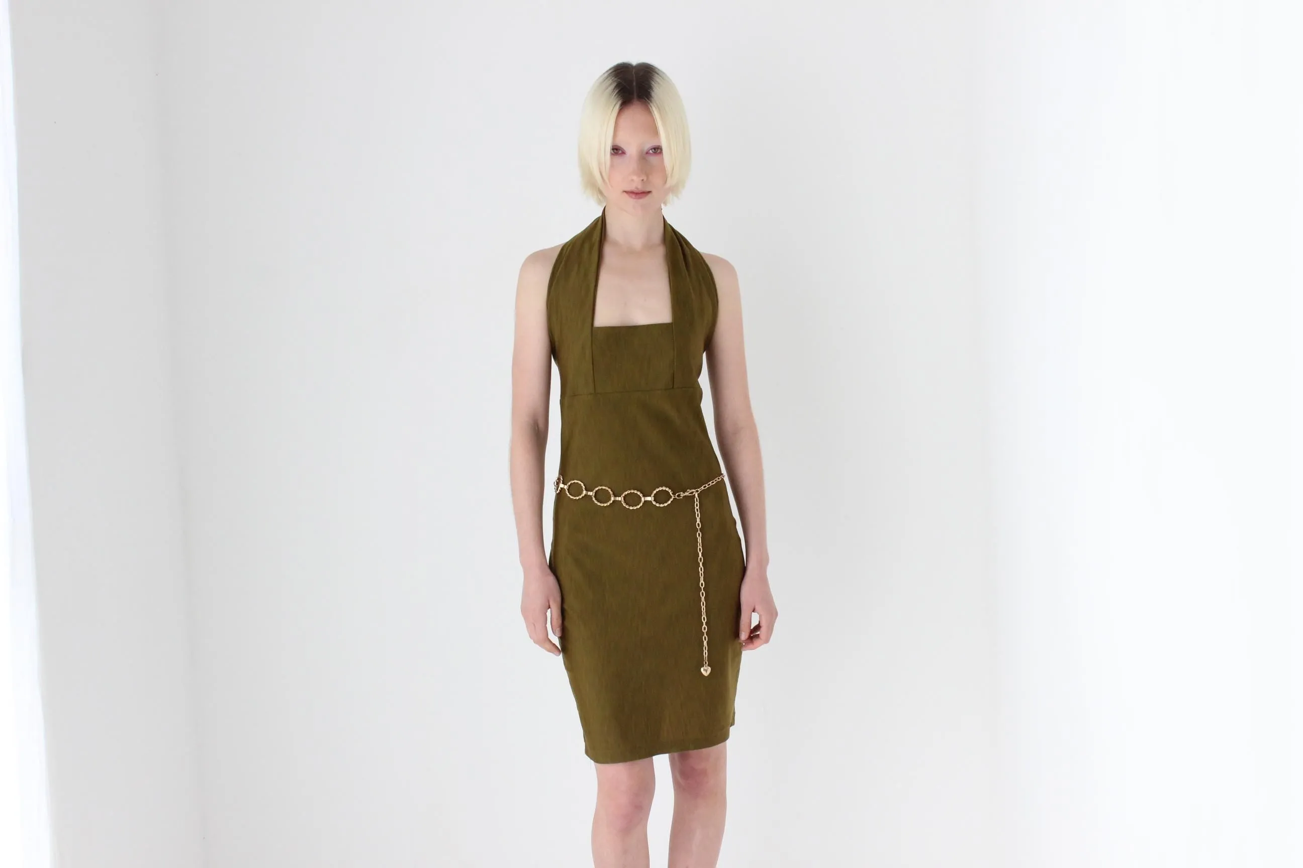 80s Disco Gold Metal Chain Link Belt