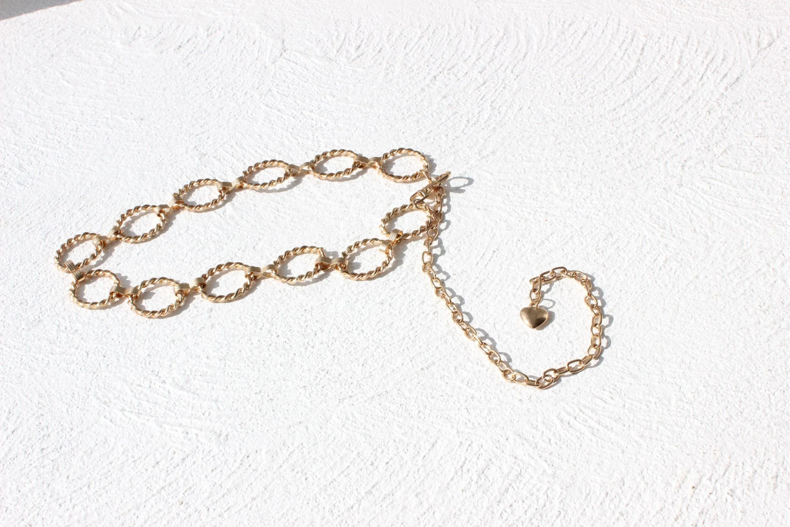 80s Disco Gold Metal Chain Link Belt