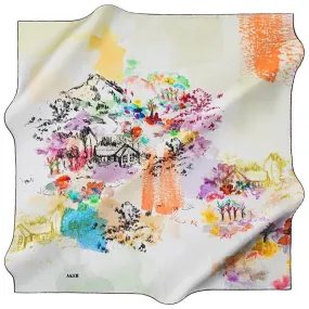Aker Ryoko Square Silk Scarf