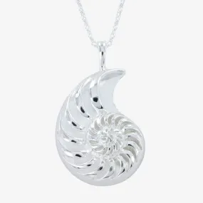Ammonite Silver Necklace