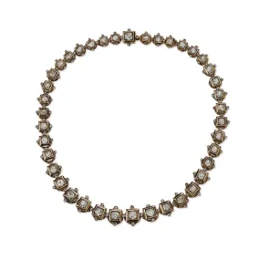 Antique Old Mine-cut Diamond Rivière Necklace