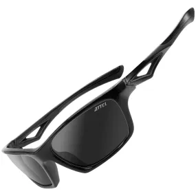 ATTCL TR90 Unbreakable Polarized Sport Kids Sunglasses For Boys Girls Age 3-10 Child All-black/Not Mirrored