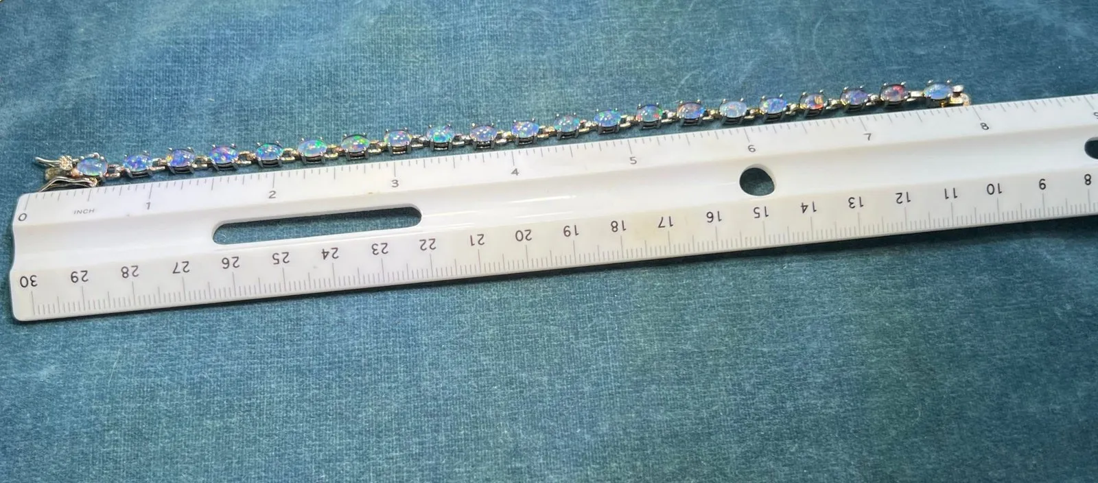 Australian Black Opal Triplet Bracelet in 925.  **VIDEO"