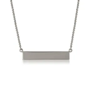 Bar Necklace (Rhodium Plated)