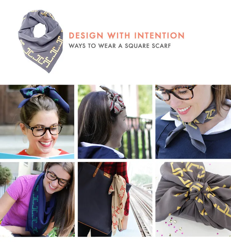 Belmont Square Scarf, Khaki   Poppy