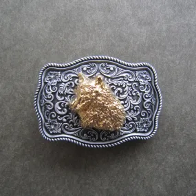 Belt Buckle - Vintage Wolf Head Western Belt Buckle