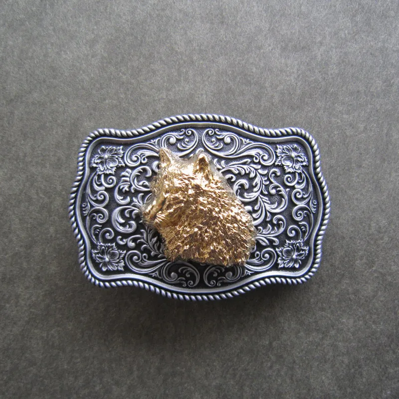 Belt Buckle - Vintage Wolf Head Western Belt Buckle