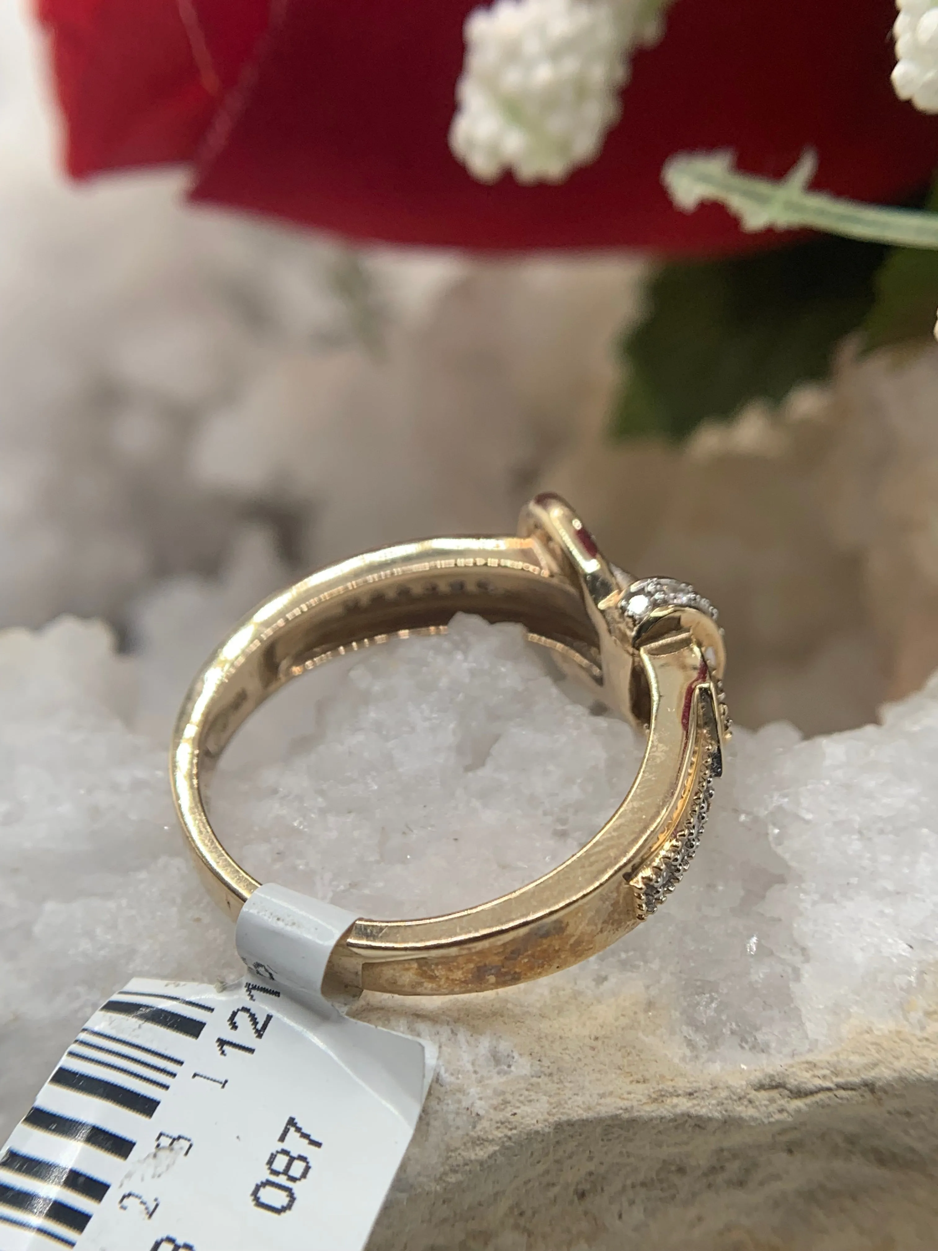 Belt Ring: 14K Yellow Gold Diamond Ring