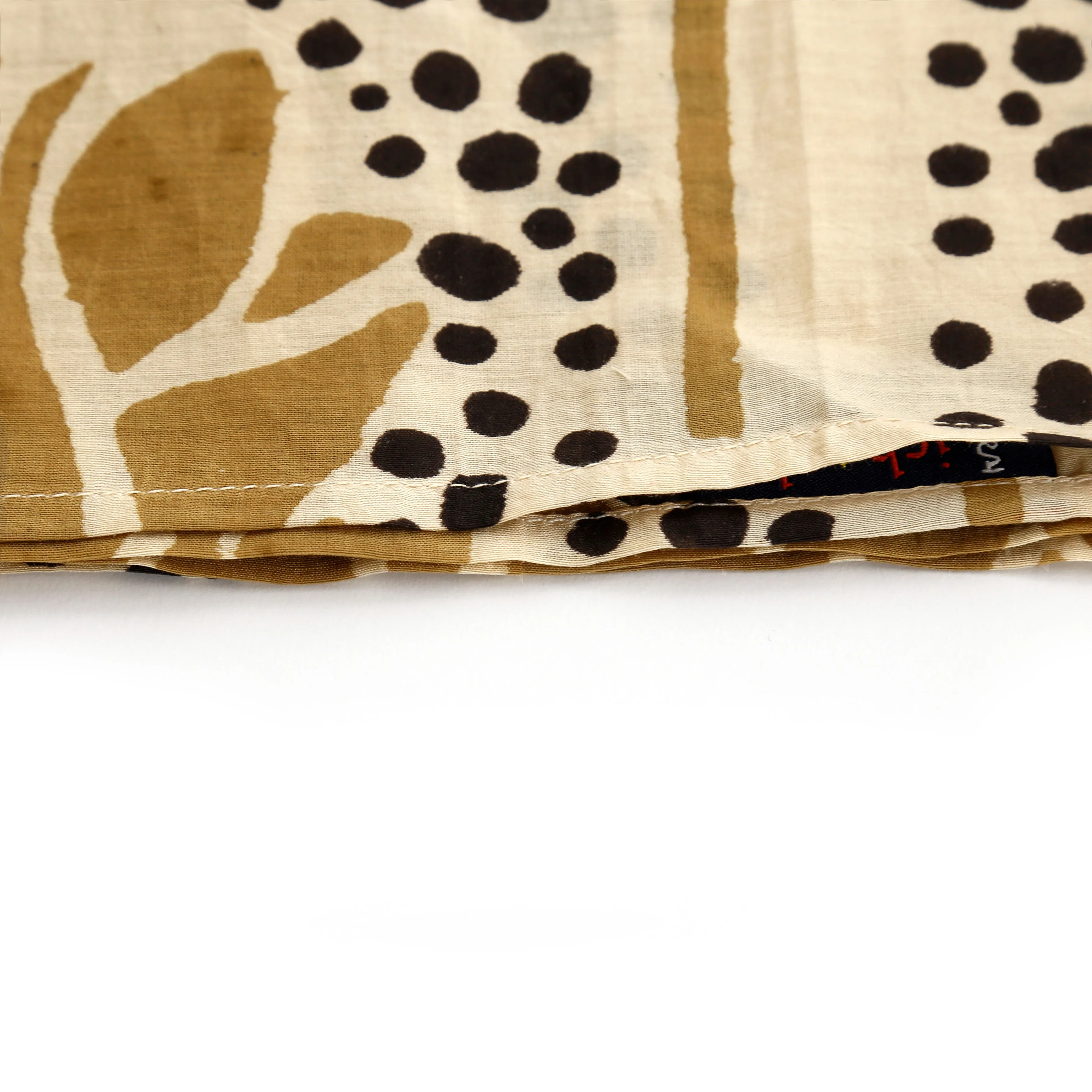 Block Printed Square Bandana / Golden Gal