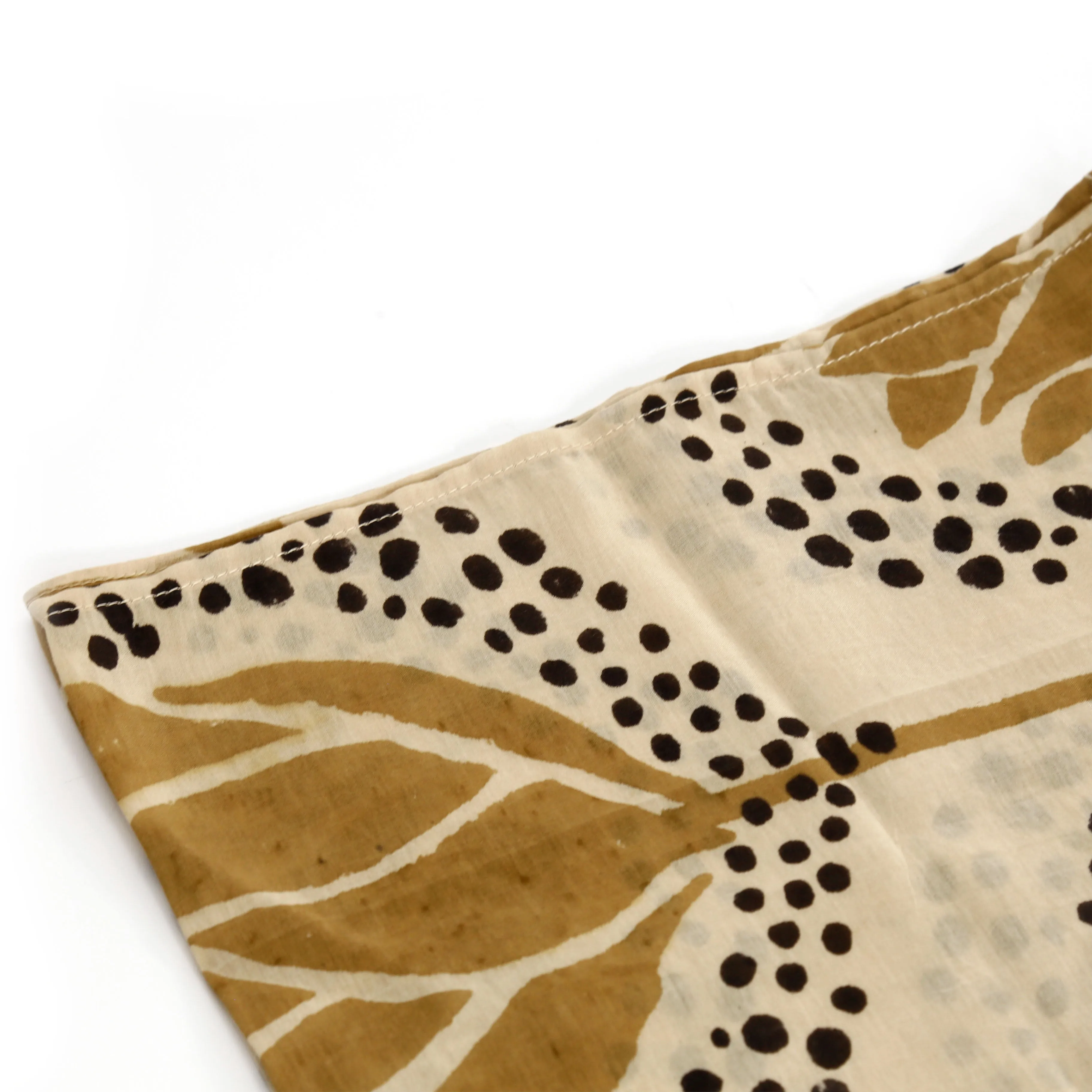 Block Printed Square Bandana / Golden Gal