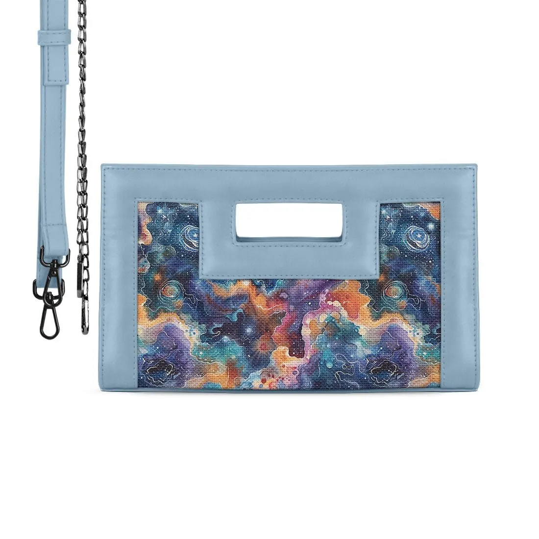Blue City Sleek Clutch Galaxy Shapes