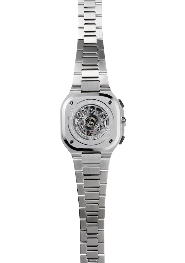 BR Watch BR 5 Chrono Black Steel Bracelet D