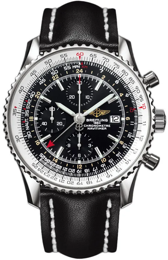 BRT Watch Navitimer 1 Chronograph GMT 46 Leather Tang Type
