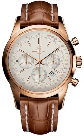 BRT Watch Transocean Chronograph Mercury Silver Red Gold