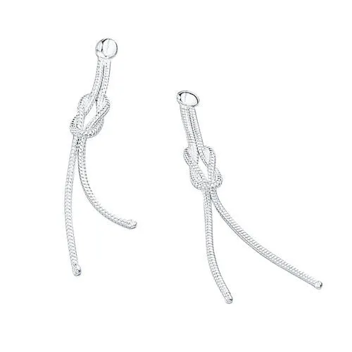 Calli Love Knot Silver Earrings