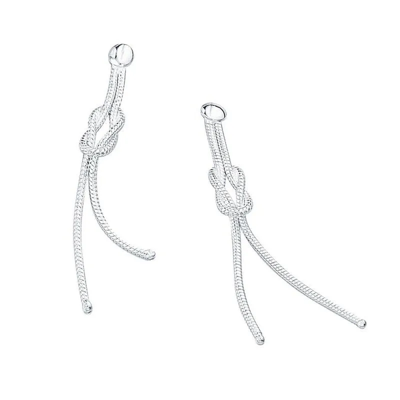 Calli Love Knot Silver Earrings