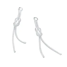 Calli Love Knot Silver Earrings