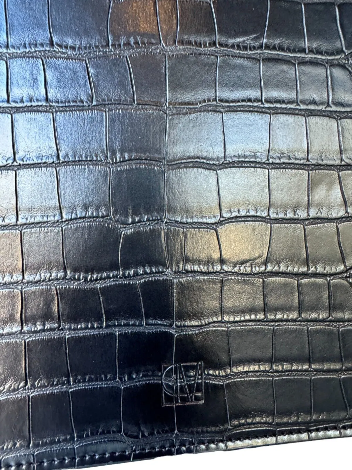 CAMILLA AND MARC Lilli Shoulder Bag | Black,  Crocodile Leather,  Leather, Flap