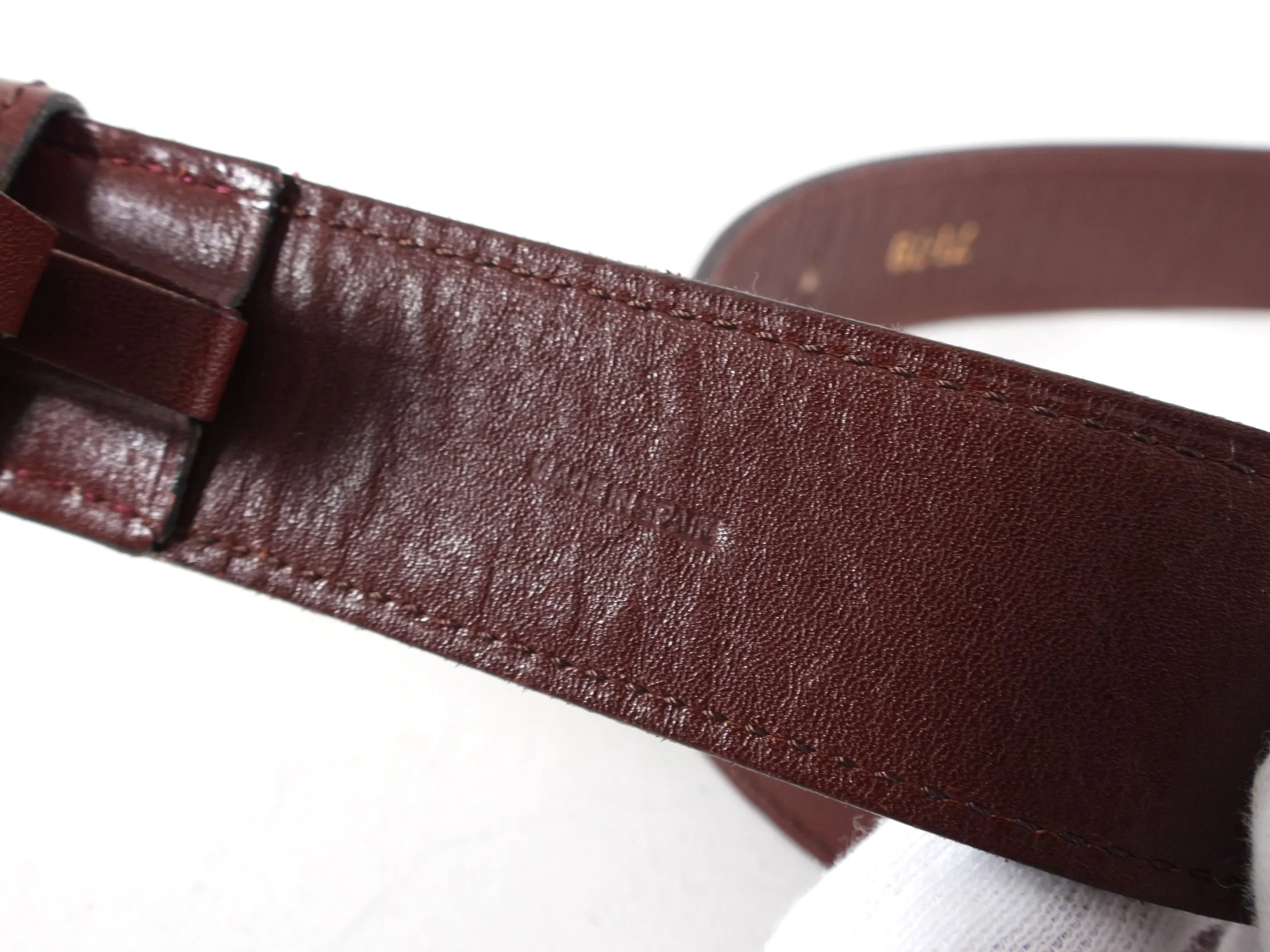 Cartier Les Must de Cartier Vintage Burgundy Leather Belt - 28-31"