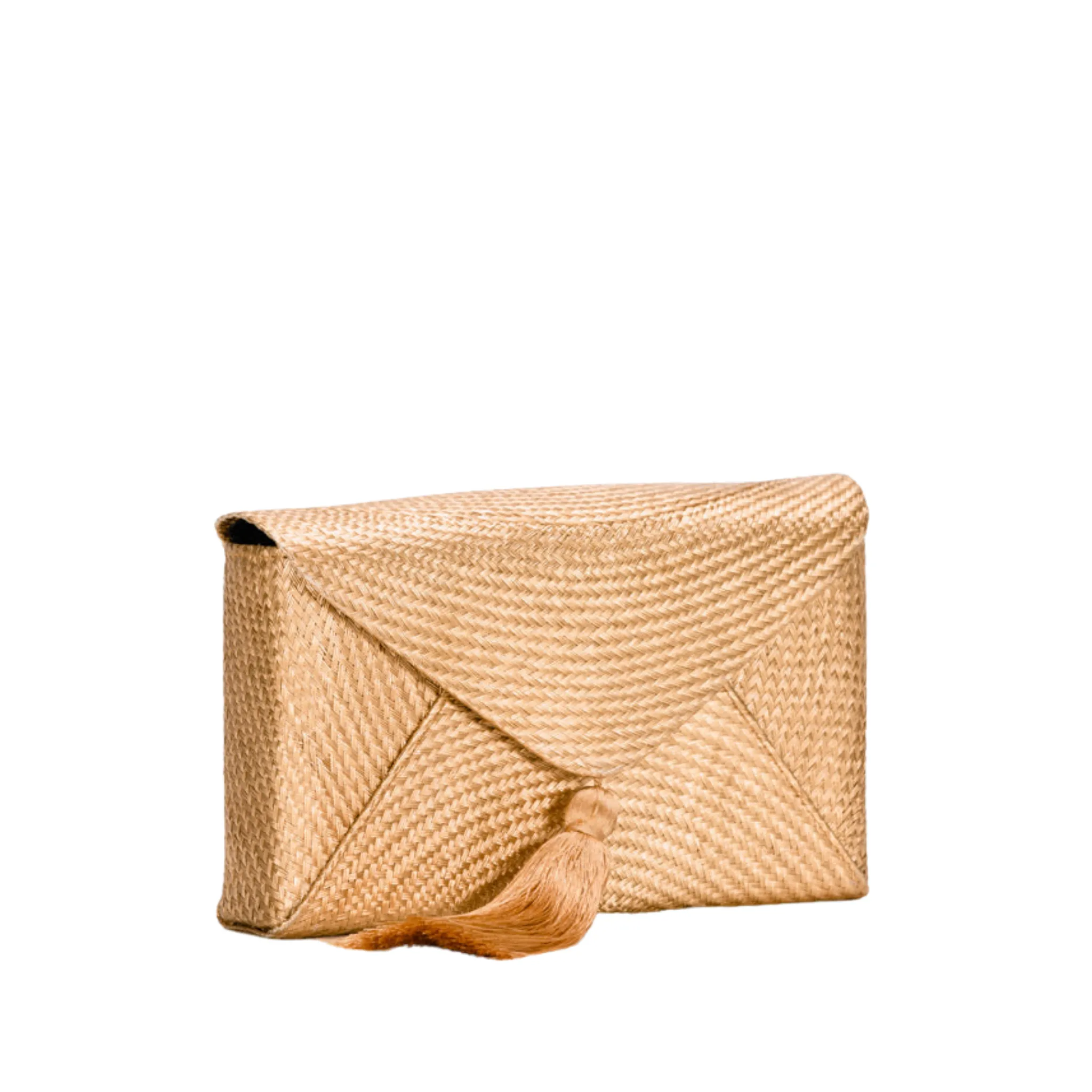 Cassia Straw Clutch Bag in Natural