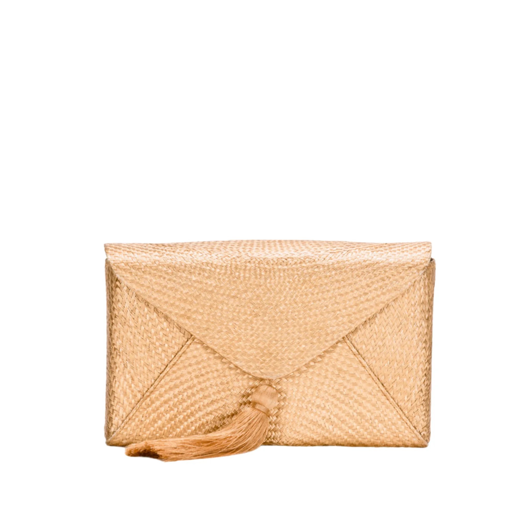 Cassia Straw Clutch Bag in Natural