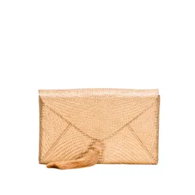 Cassia Straw Clutch Bag in Natural