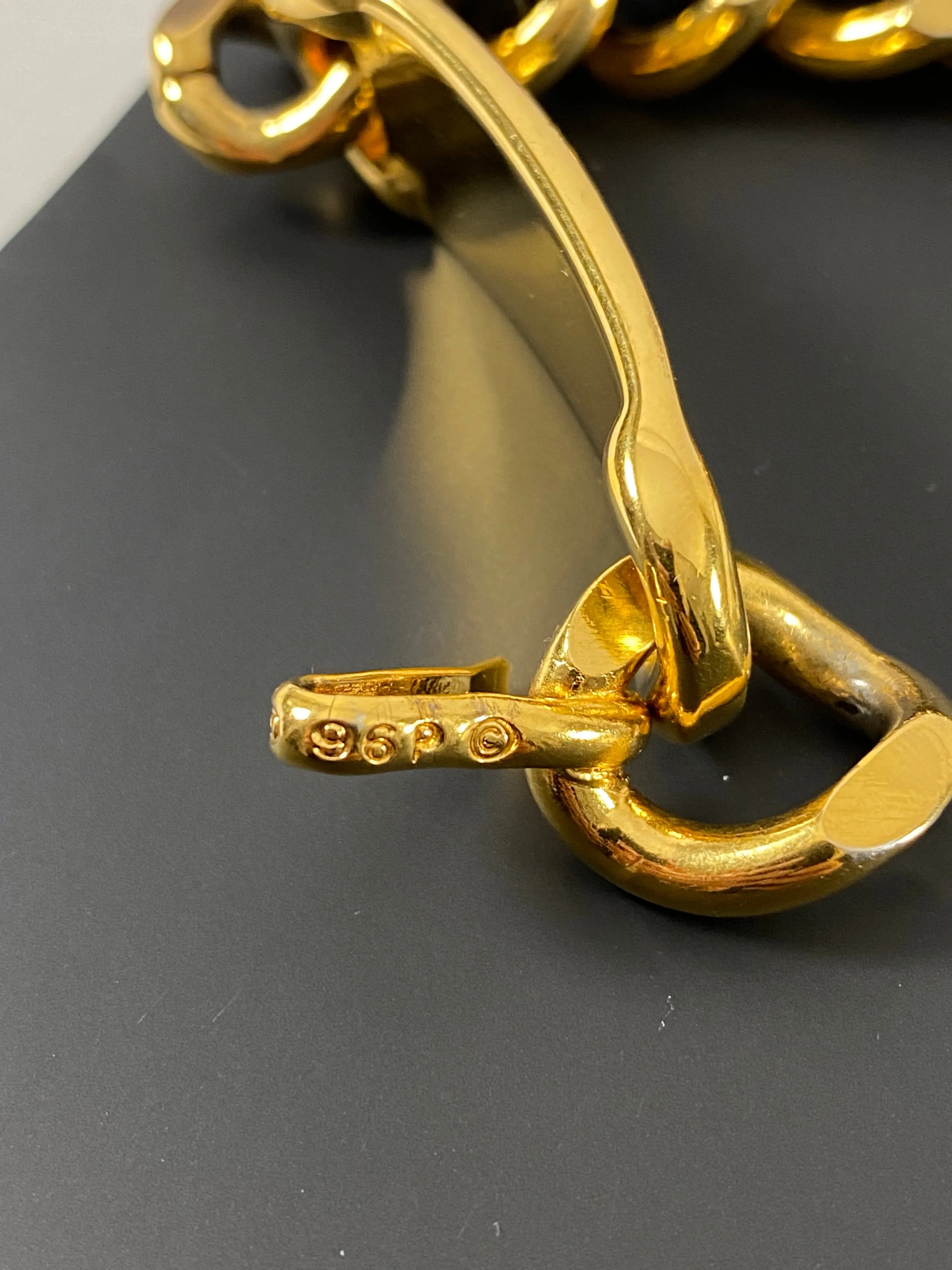 Chanel Vintage 1990’s Single Braided Medallion Chain Belt