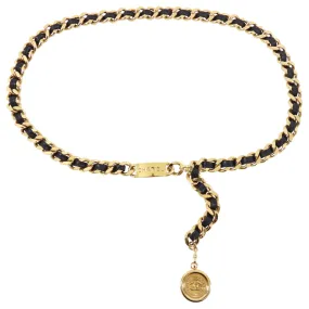 Chanel Vintage 1990’s Single Braided Medallion Chain Belt