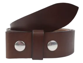 Chestnut 1.25 Inch (32mm) Buckleless Leather Belt Strap