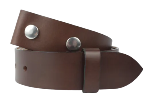 Chestnut 1.25 Inch (32mm) Buckleless Leather Belt Strap