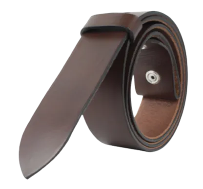 Chestnut 1.25 Inch (32mm) Buckleless Leather Belt Strap
