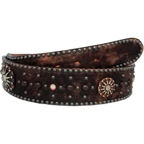 CLEARANCE - Black Vintage Studded Belt - B005