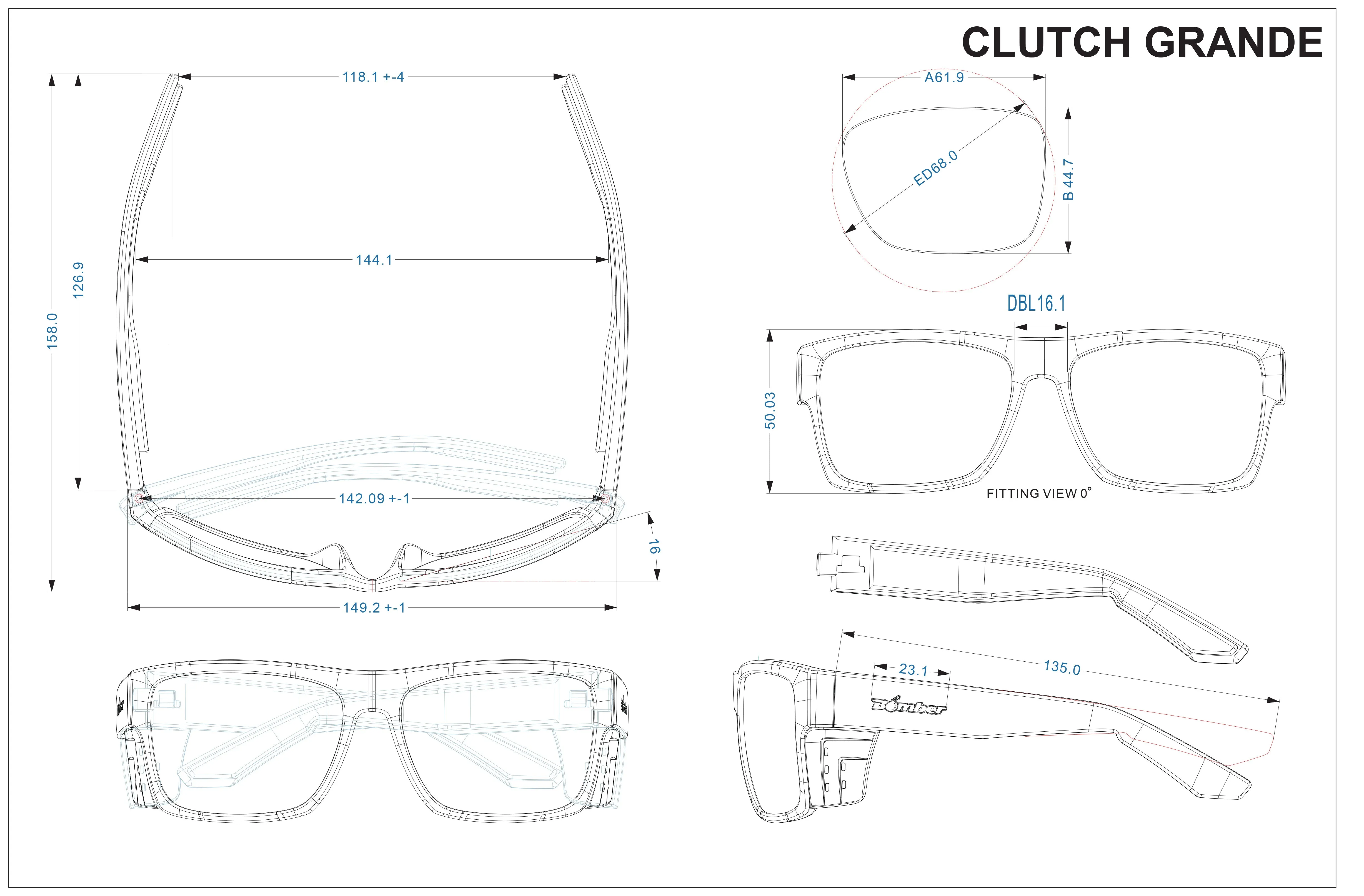 CLUTCH Safety - Silver Mirror Crystal (Grande Available)