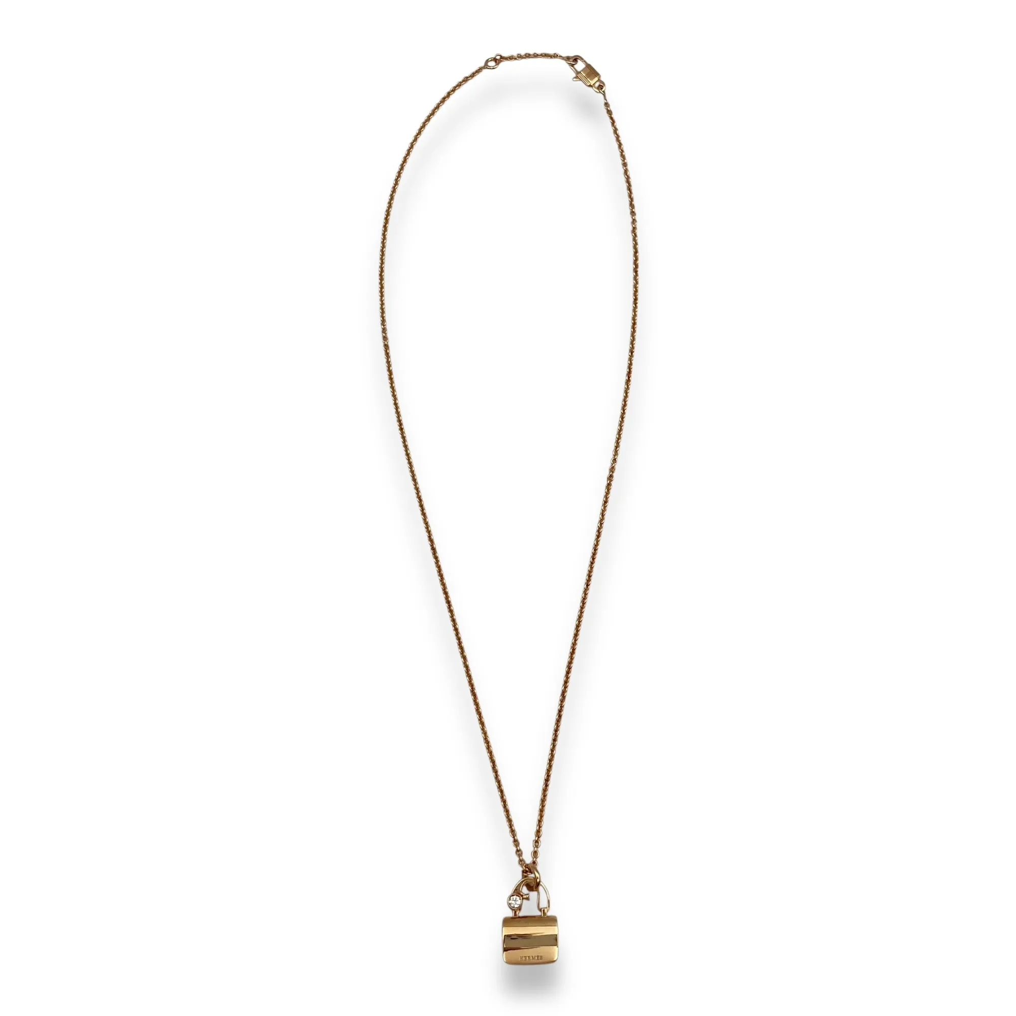 Constance Amulette Pendant Necklace in Rose Gold Hardware