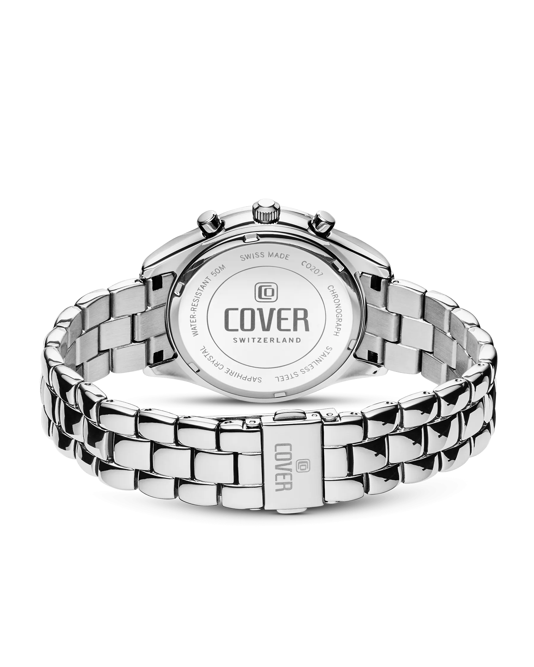 COVER Valentina Chrono Watch Crystals White Pearl, Silver