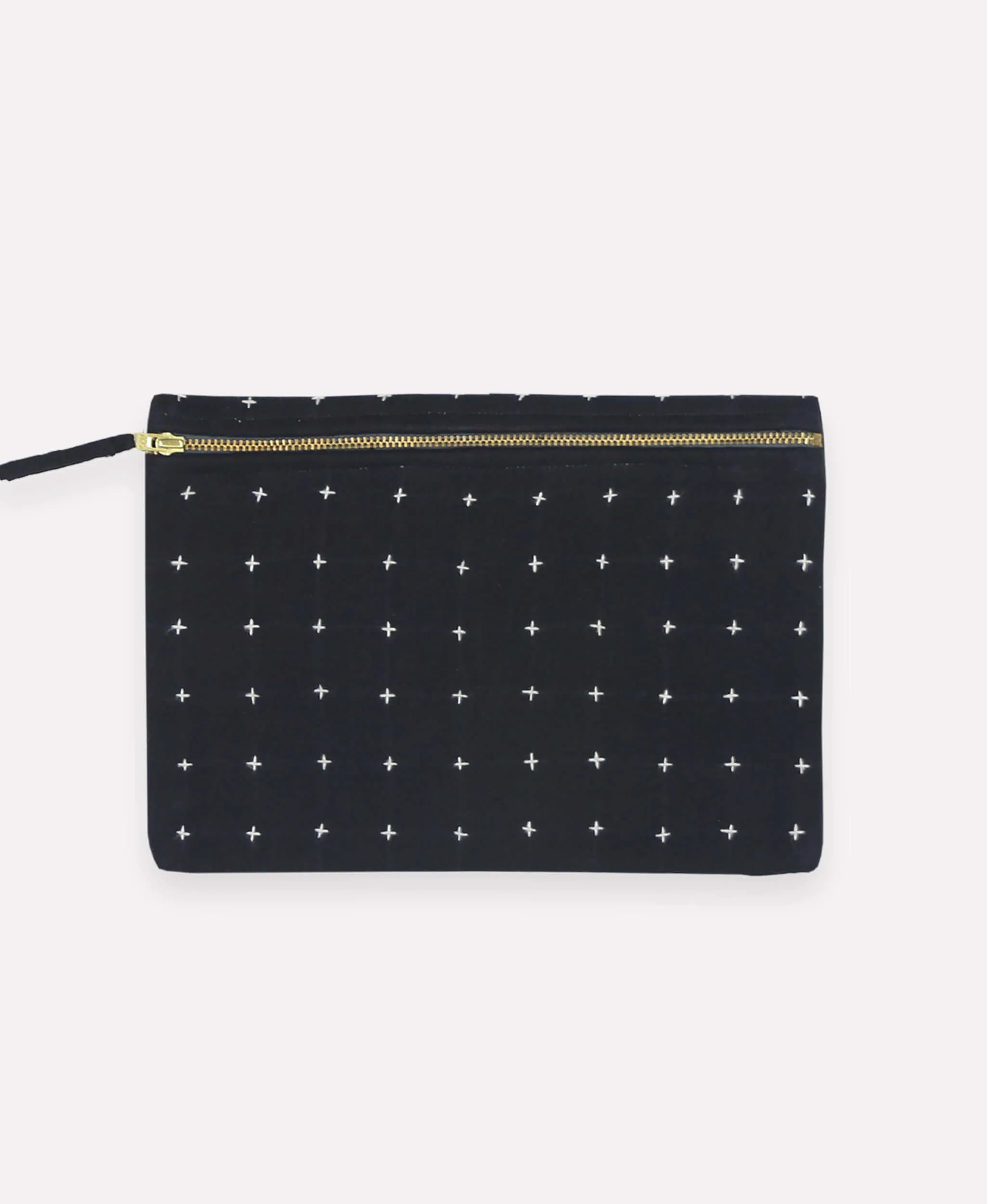 Cross-Stitch Pouch - Charcoal