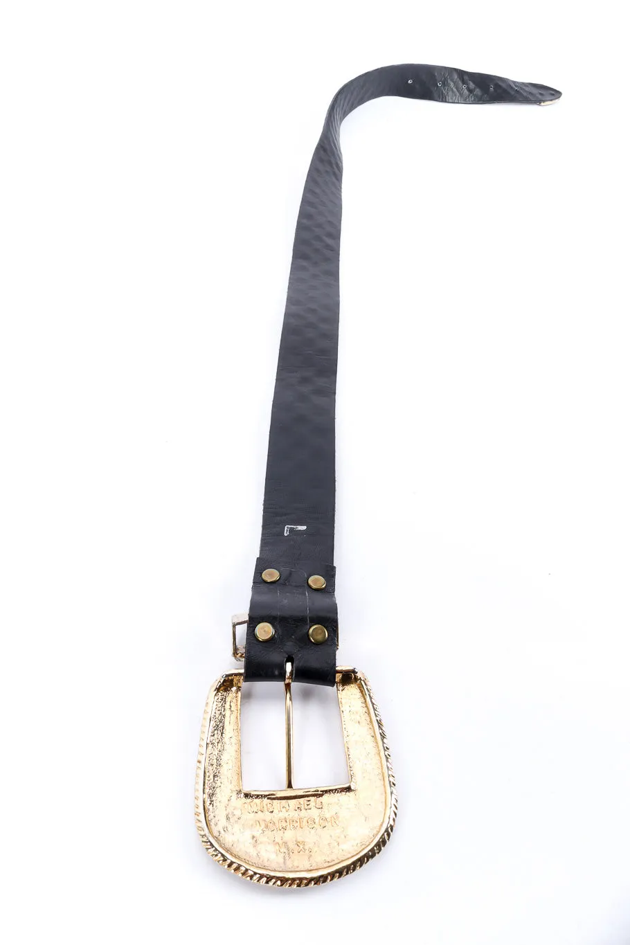 Crystal Studded Leather Belt