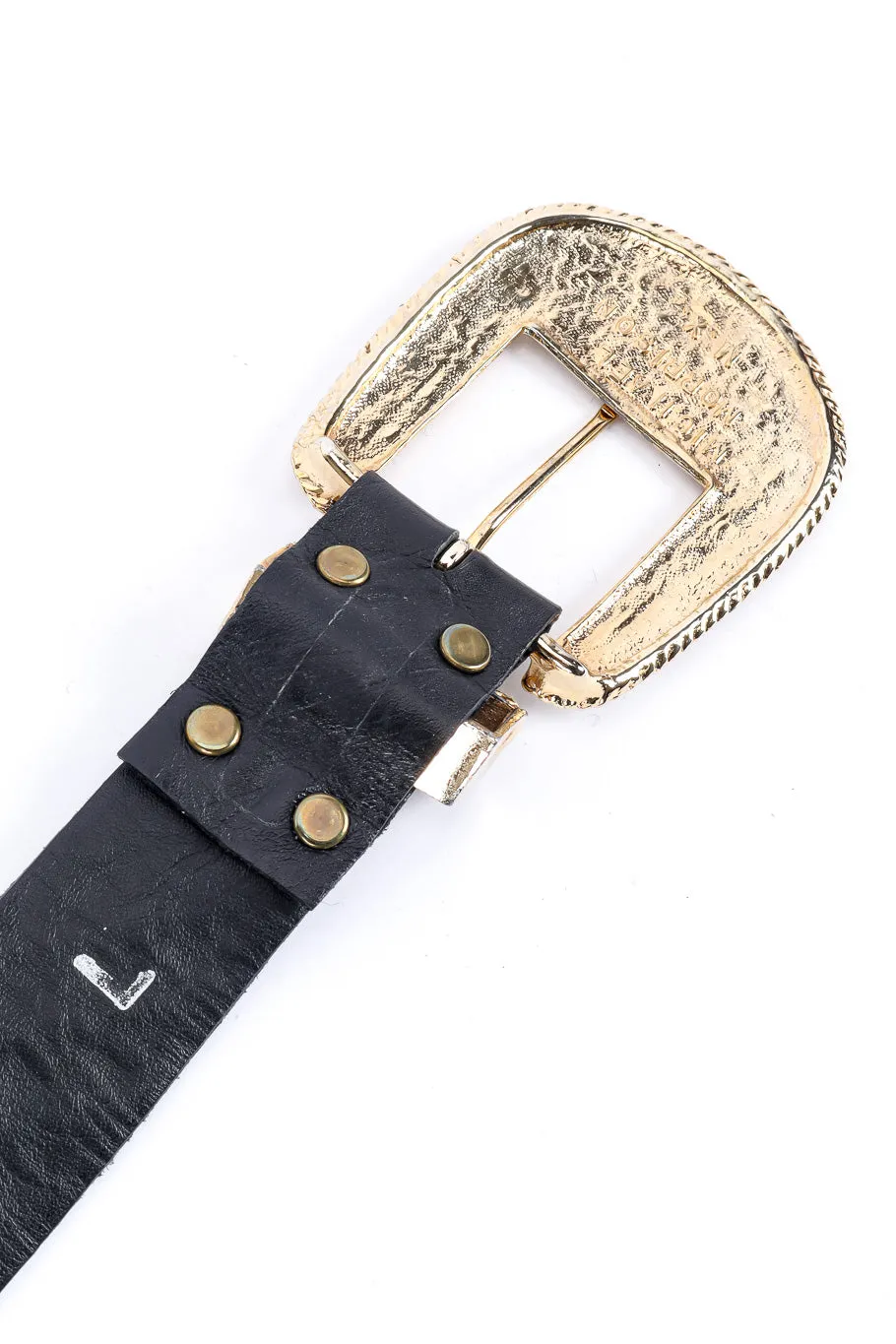Crystal Studded Leather Belt