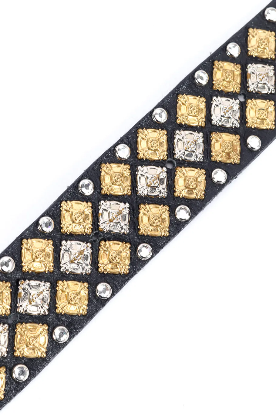 Crystal Studded Leather Belt