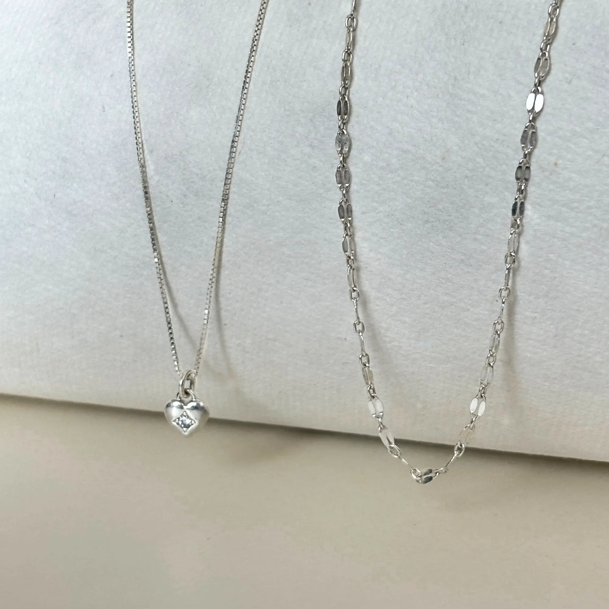 Cubic Zirconia Heart Charm Necklace
