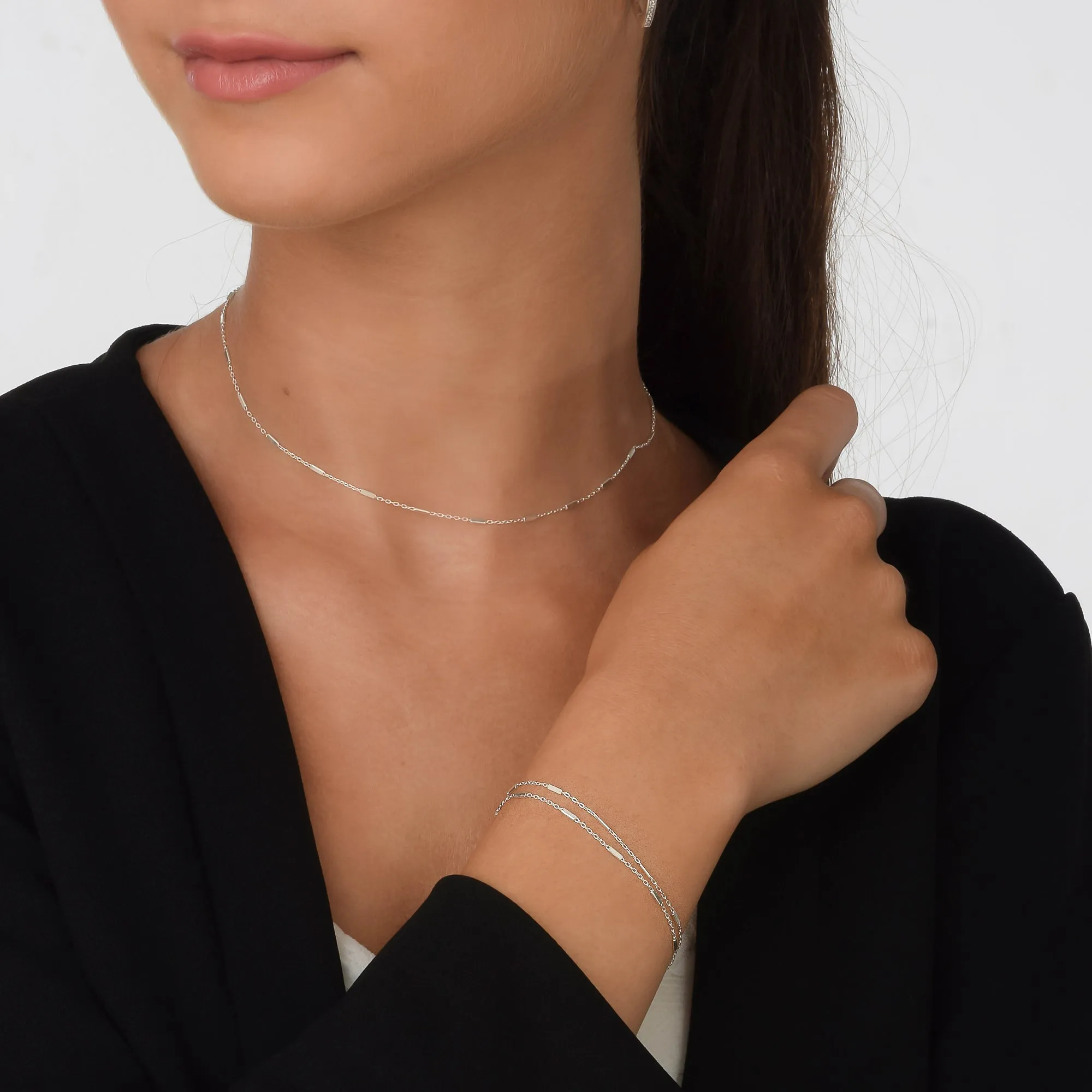 Cubic Zirconia Heart Frame Necklace