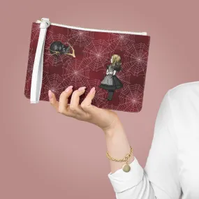 Custom Clutch Purse - Alice in Wonderland Gift # 101 Gray Series | Gift Idea, Birthday Gift, Women's Clutch Purse, Vegan Leather
