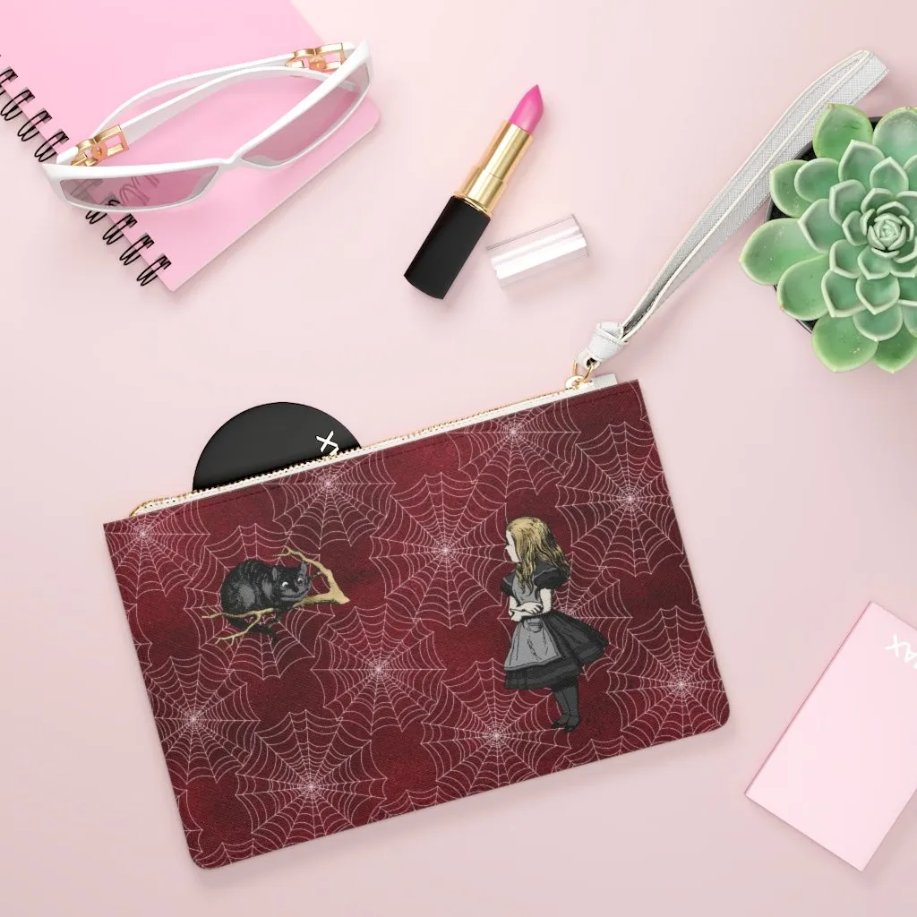 Custom Clutch Purse - Alice in Wonderland Gift # 101 Gray Series | Gift Idea, Birthday Gift, Women's Clutch Purse, Vegan Leather