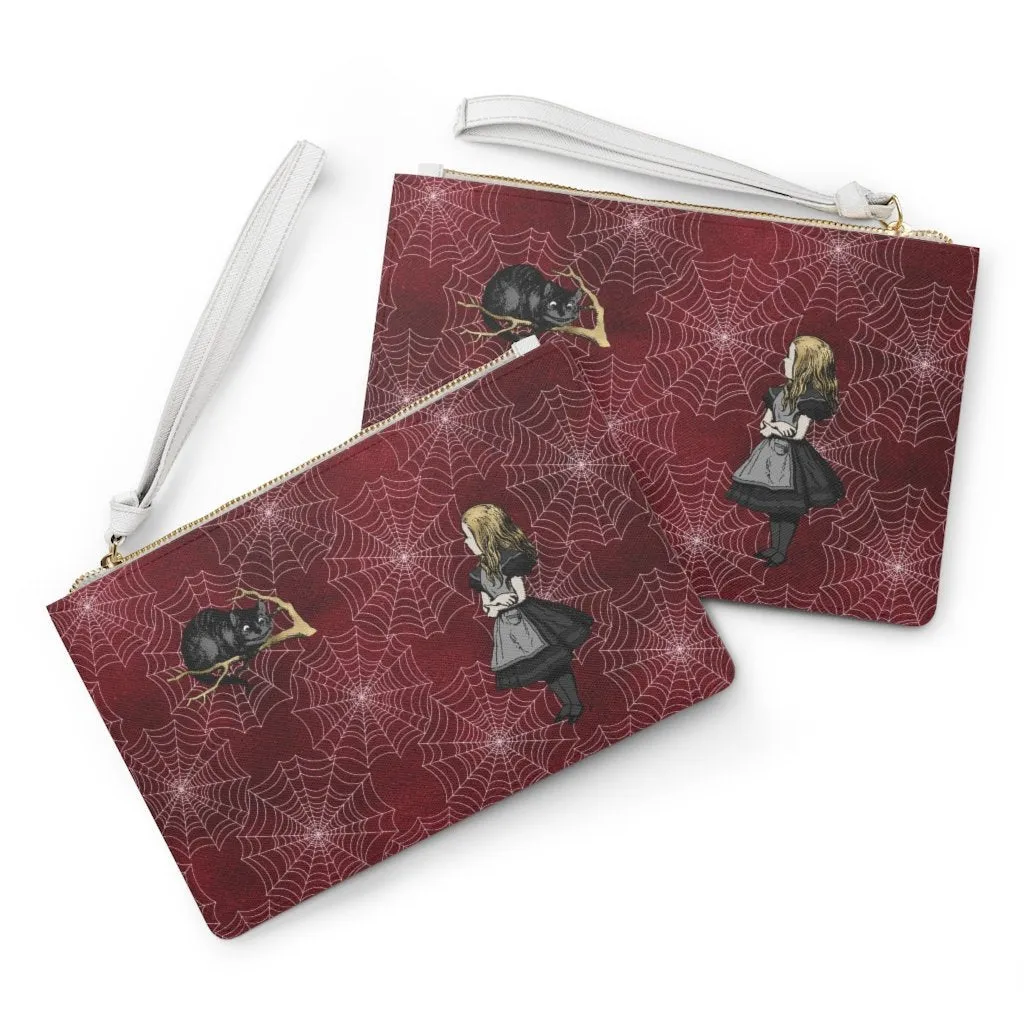 Custom Clutch Purse - Alice in Wonderland Gift # 101 Gray Series | Gift Idea, Birthday Gift, Women's Clutch Purse, Vegan Leather
