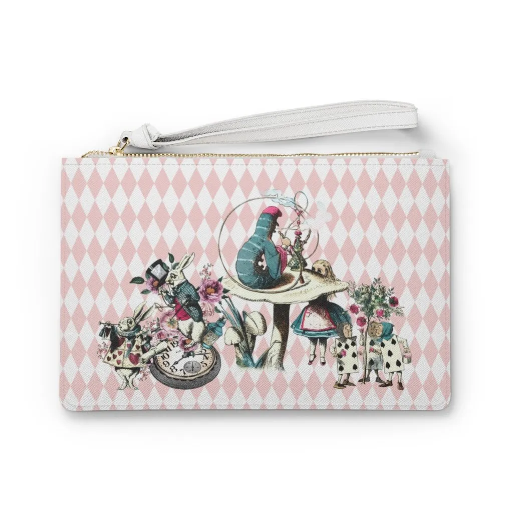 Custom Clutch Purse - Alice in Wonderland Gift # 42 Colorful Series | Gift Idea, Birthday Gift, Women's Clutch Purse, Vegan Leather