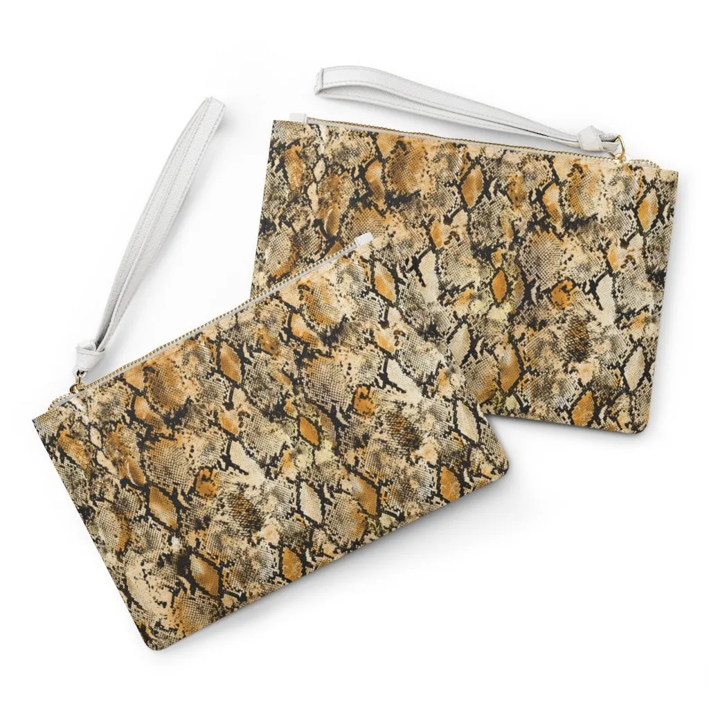 Custom Clutch Purse - Vintage Look Distressed Snake Skin Print #104 | Gift Idea, Birthday Gift, Women's Clutch Purse, Vegan Leather